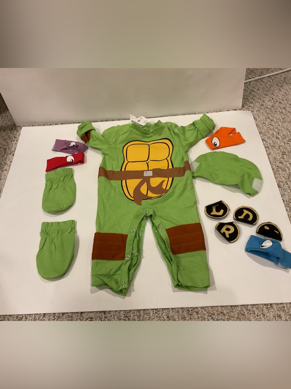 Ninja Turtle 6-12 Month Onesie with Accessories